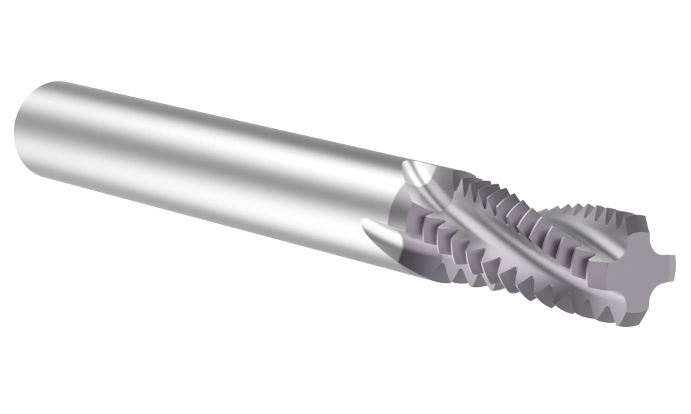 Picture of Thread Mill USA TM50013DE Carbide 1/2" x 13.00TPI UN 0.350 Cut Dia Cylindrical 0.3750 3.500 OAL TIALN